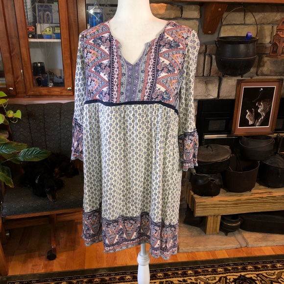 Knox Rose size XLarge boho style dress 100% rayon
